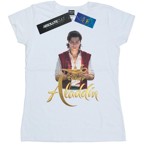 textil Mujer Camisetas manga larga Disney Aladdin Movie Aladdin Photo Blanco