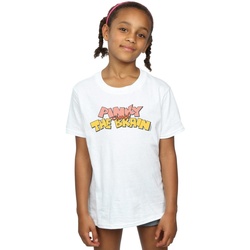textil Niña Camisetas manga larga Animaniacs Pinky And The Brain Logo Blanco