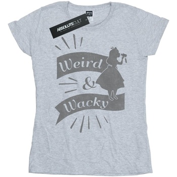 textil Mujer Camisetas manga larga Disney Alice In Wonderland Weird And Wacky Gris