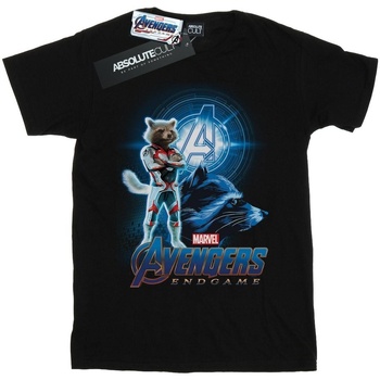 textil Mujer Camisetas manga larga Marvel Avengers Endgame Rocket Team Suit Negro