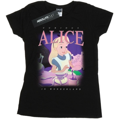 textil Mujer Camisetas manga larga Disney Alice in Wonderland Montage Negro