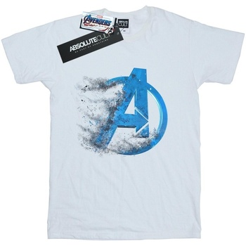 textil Mujer Camisetas manga larga Marvel Avengers Endgame Dusted Logo Blanco