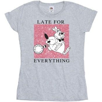textil Mujer Camisetas manga larga Disney Alice In Wonderland White Rabbit Gris