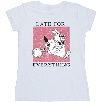 textil Mujer Camisetas manga larga Disney Alice In Wonderland White Rabbit Blanco