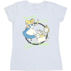 textil Mujer Camisetas manga larga Disney Alice In Wonderland I'm Late Blanco