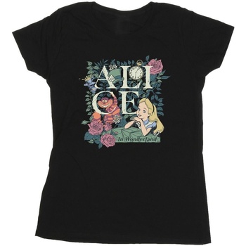 textil Mujer Camisetas manga larga Disney Alice In Wonderland Leafy Garden Negro
