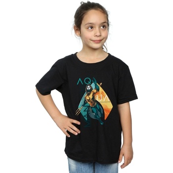 textil Niña Camisetas manga larga Dc Comics Aquaman Tropical Icon Negro