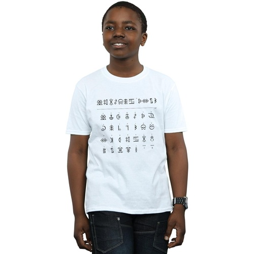 textil Niño Camisetas manga corta Disney Artemis Fowl Gnommish Alphabet Blanco