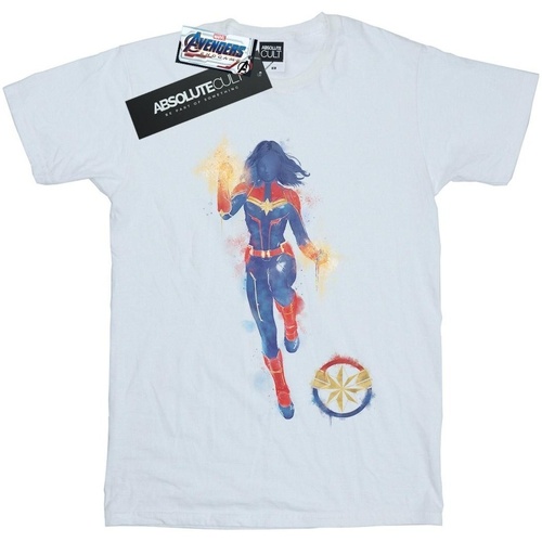 textil Mujer Camisetas manga larga Marvel Avengers Endgame Painted Captain Blanco