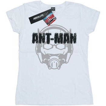 textil Mujer Camisetas manga larga Marvel Ant-Man Helmet Fade Blanco