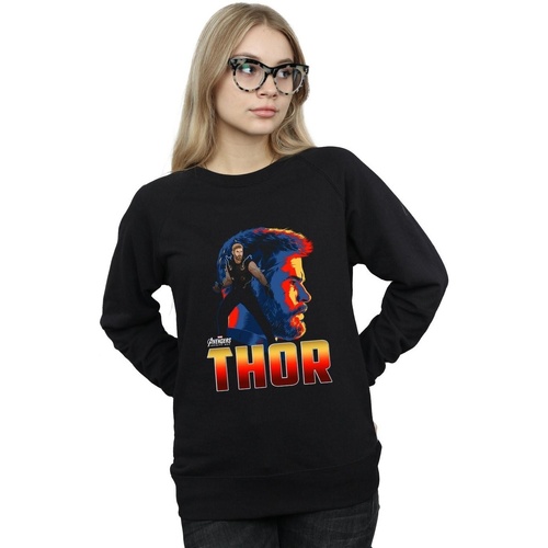 textil Mujer Sudaderas Marvel Avengers Infinity War Thor Character Negro