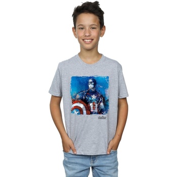 textil Niño Tops y Camisetas Marvel Captain America Art Gris