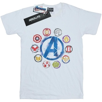 textil Mujer Camisetas manga larga Marvel Avengers Endgame Painted Icons Blanco