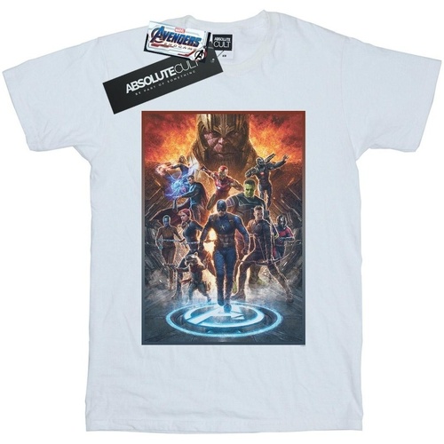 textil Mujer Camisetas manga larga Marvel Avengers Endgame Heroes At War Blanco