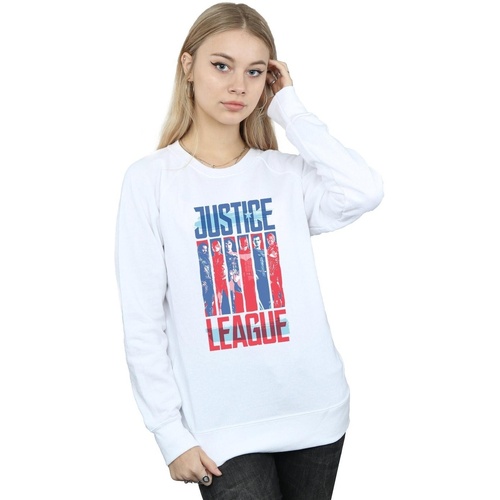 textil Mujer Sudaderas Dc Comics Justice League Movie Team Flag Blanco