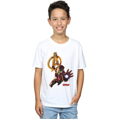 textil Niño Camisetas manga corta Marvel Iron Man Pose Blanco