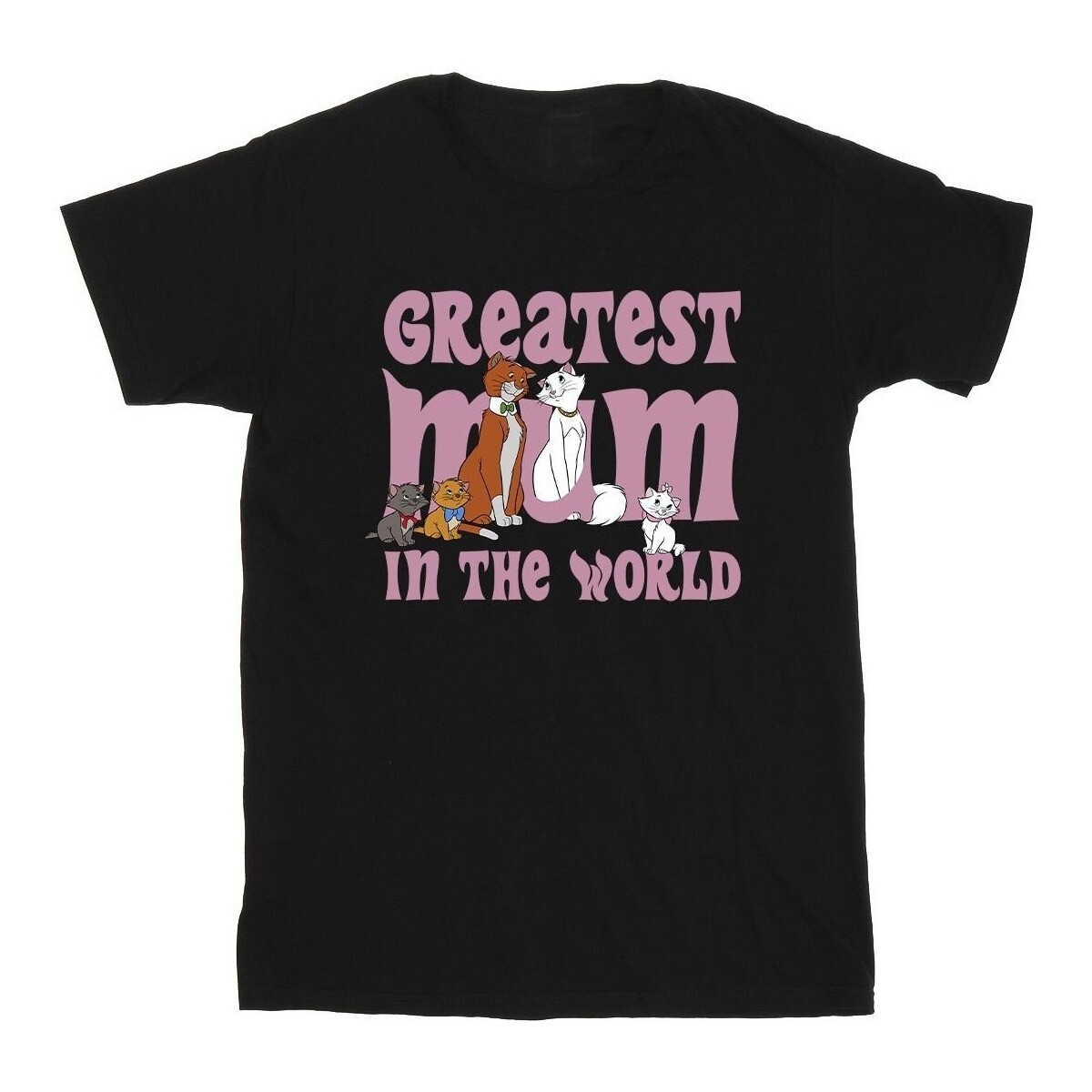 textil Niña Camisetas manga larga Disney The Aristocats Greatest Mum Negro