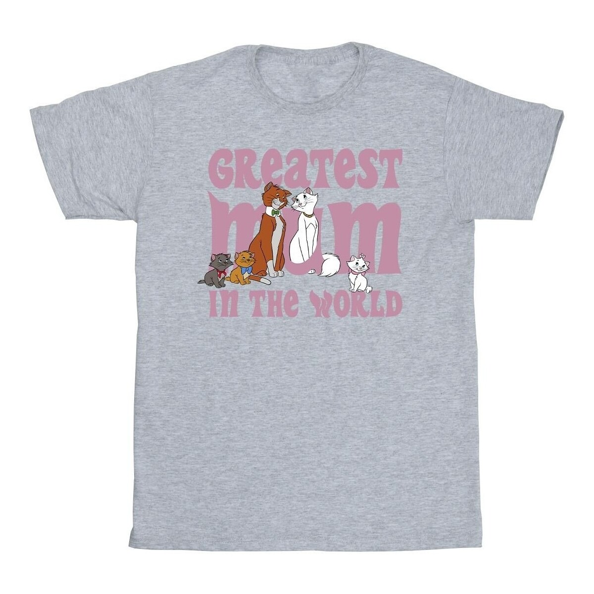 textil Niña Camisetas manga larga Disney The Aristocats Greatest Mum Gris