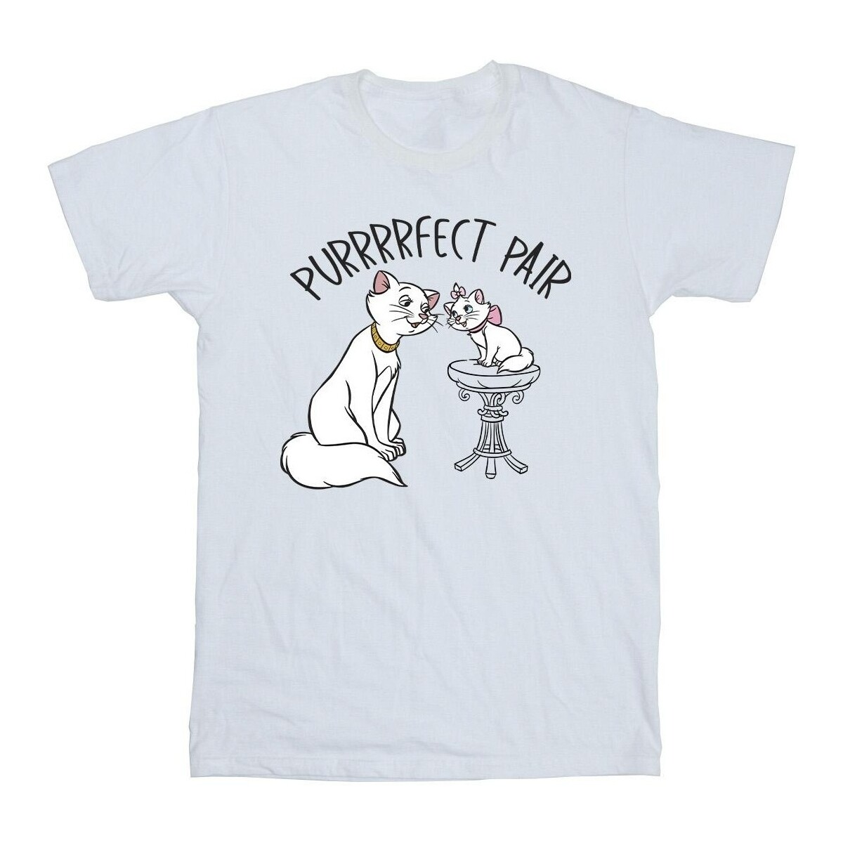 textil Niña Camisetas manga larga Disney The Aristocats Purrfect Pair Blanco