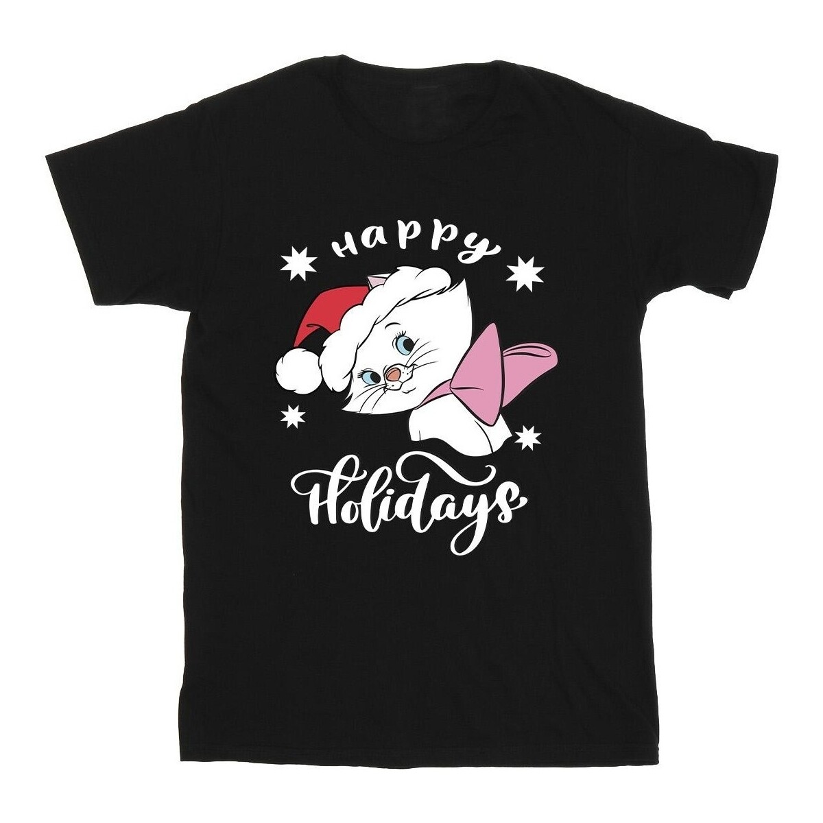textil Niña Camisetas manga larga Disney The Aristocats Happy Holidays Negro
