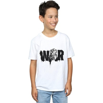 textil Niño Tops y Camisetas Marvel Avengers Infinity War Fist Blanco