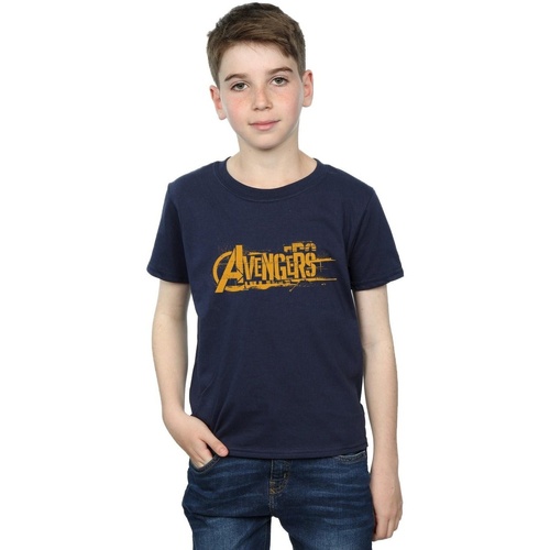 textil Niño Tops y Camisetas Marvel Avengers Infinity War Orange Logo Azul
