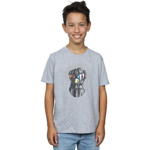 textil Niño Tops y Camisetas Marvel Avengers Infinity War Power Fist Gris