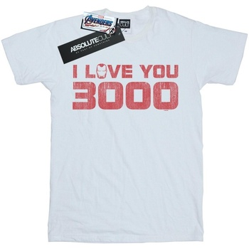 textil Mujer Camisetas manga larga Marvel Avengers Endgame I Love You 3000 Distressed Blanco