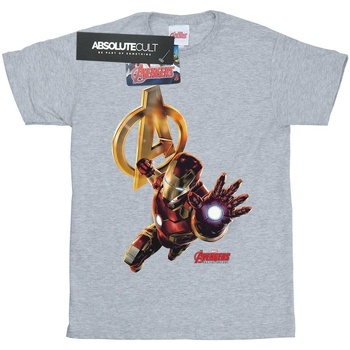 textil Niña Camisetas manga larga Marvel Iron Man Pose Gris
