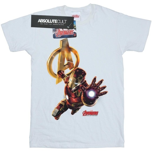 textil Niña Camisetas manga larga Marvel Iron Man Pose Blanco