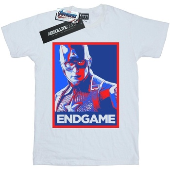 textil Hombre Camisetas manga larga Marvel Avengers Endgame Captain America Poster Blanco
