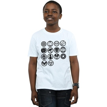 textil Niño Tops y Camisetas Marvel Avengers Infinity War Icons Assemble Blanco