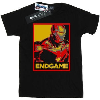 textil Hombre Camisetas manga larga Marvel Avengers Endgame Iron Man Poster Negro