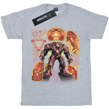 textil Niña Camisetas manga larga Marvel Avengers Infinity War Hulkbuster Blueprint Gris