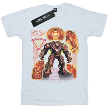 textil Niña Camisetas manga larga Marvel Avengers Infinity War Hulkbuster Blueprint Blanco