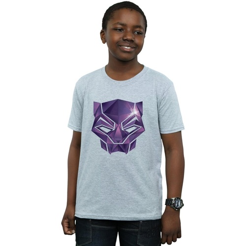textil Niño Tops y Camisetas Marvel Avengers Infinity War Black Panther Geometric Gris