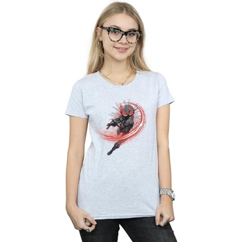 textil Mujer Camisetas manga larga Dc Comics Aquaman Black Manta Flash Gris