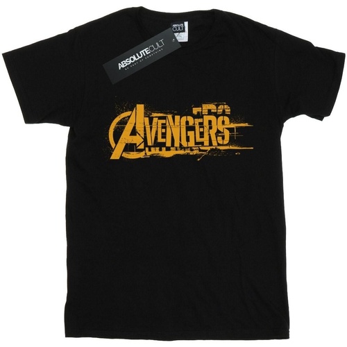 textil Niña Camisetas manga larga Marvel Avengers Infinity War Orange Logo Negro
