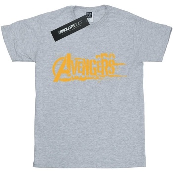 textil Niña Camisetas manga larga Marvel Avengers Infinity War Orange Logo Gris