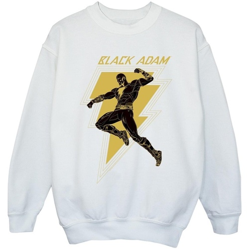 textil Niña Sudaderas Dc Comics Black Adam Golden Bolt Chest Blanco