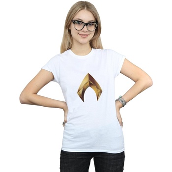 textil Mujer Camisetas manga larga Dc Comics Aquaman Emblem Blanco