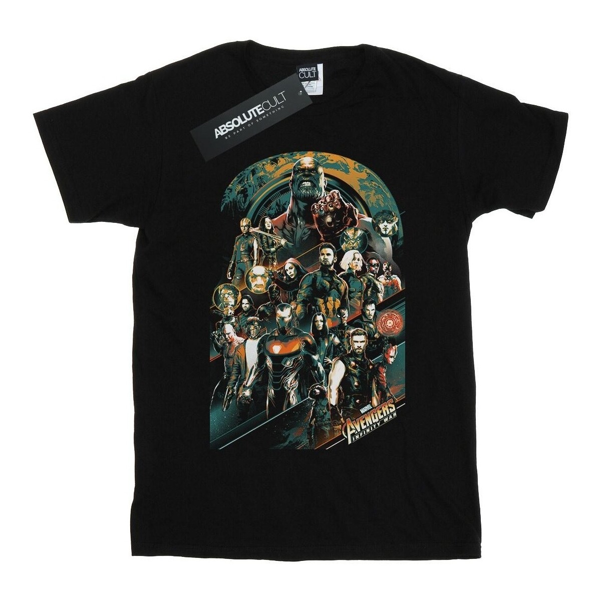 textil Niña Camisetas manga larga Marvel Avengers Infinity War Team Negro