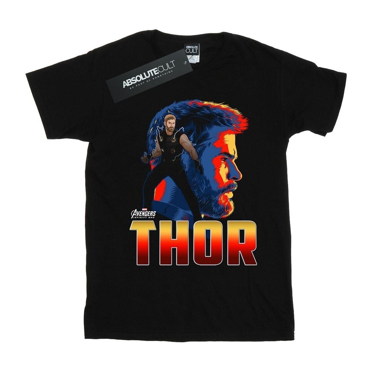 textil Niña Camisetas manga larga Marvel Avengers Infinity War Thor Character Negro