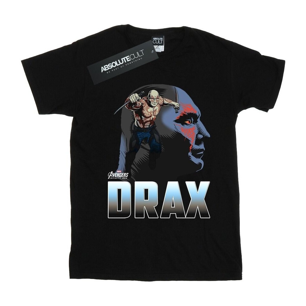textil Niña Camisetas manga larga Marvel Avengers Infinity War Drax Character Negro