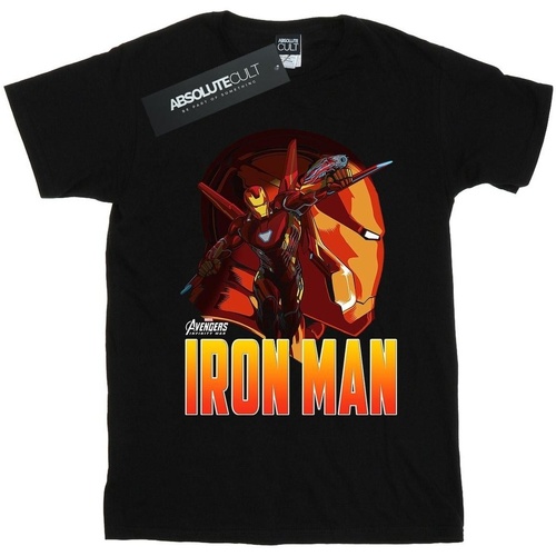 textil Niña Camisetas manga larga Marvel Avengers Infinity War Iron Man Character Negro