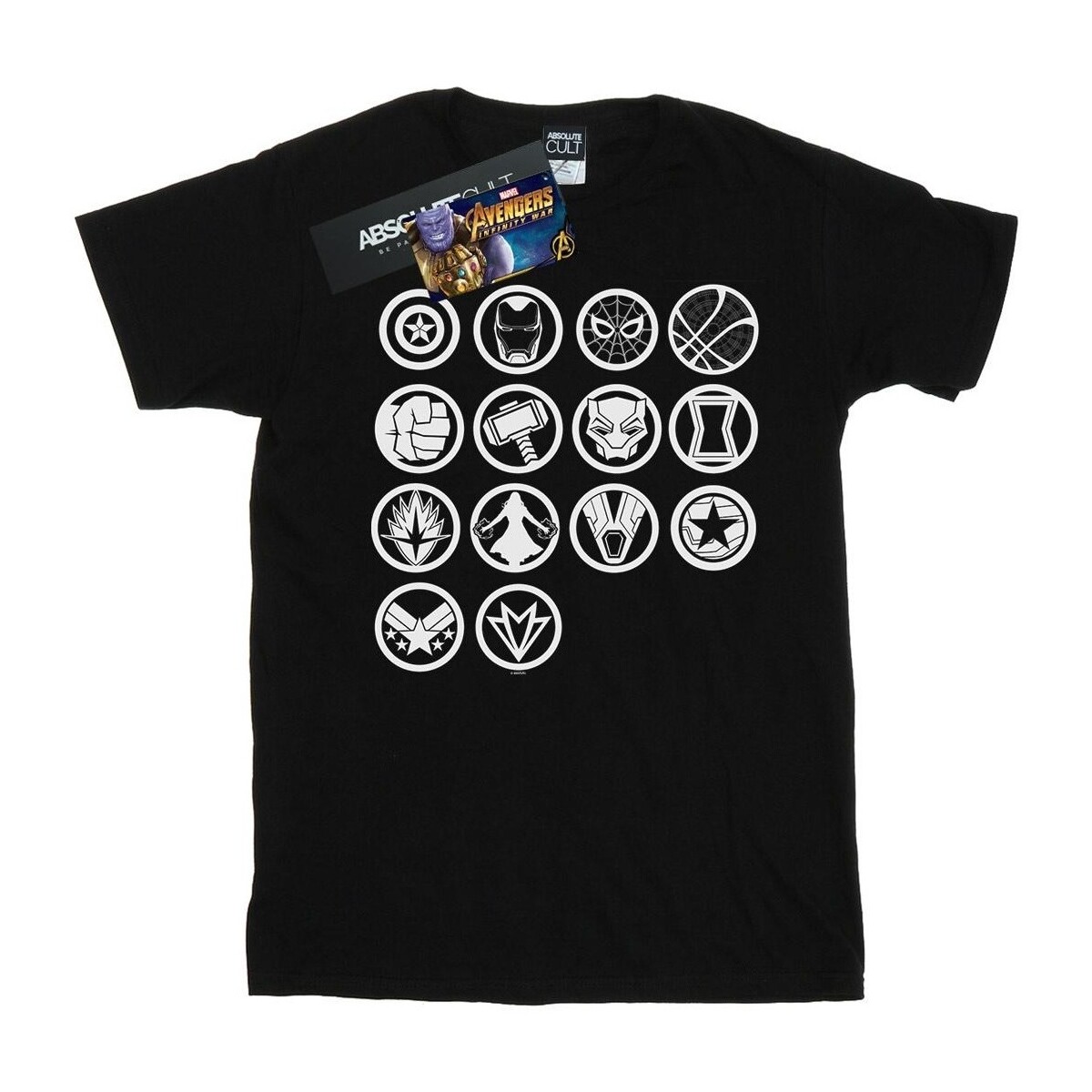 textil Niña Camisetas manga larga Marvel Avengers Infinity War Icons Assemble Negro