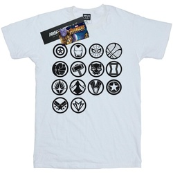 textil Niña Camisetas manga larga Marvel Avengers Infinity War Icons Assemble Blanco