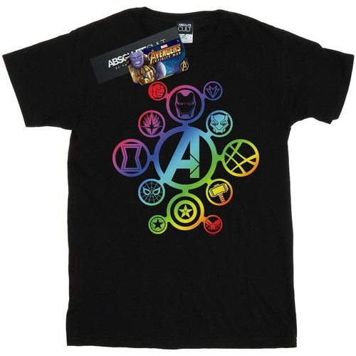 textil Niña Camisetas manga larga Marvel Avengers Infinity War Rainbow Icons Negro