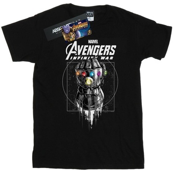 textil Niña Camisetas manga larga Marvel Avengers Infinity War Gauntlet Negro