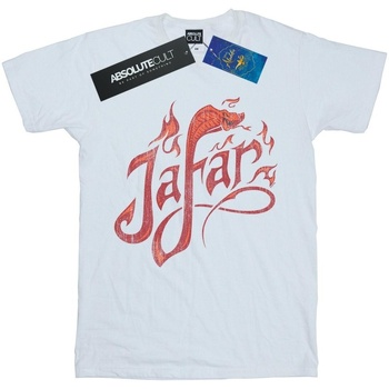 textil Mujer Camisetas manga larga Disney Aladdin Movie Jafar Flames Logo Blanco